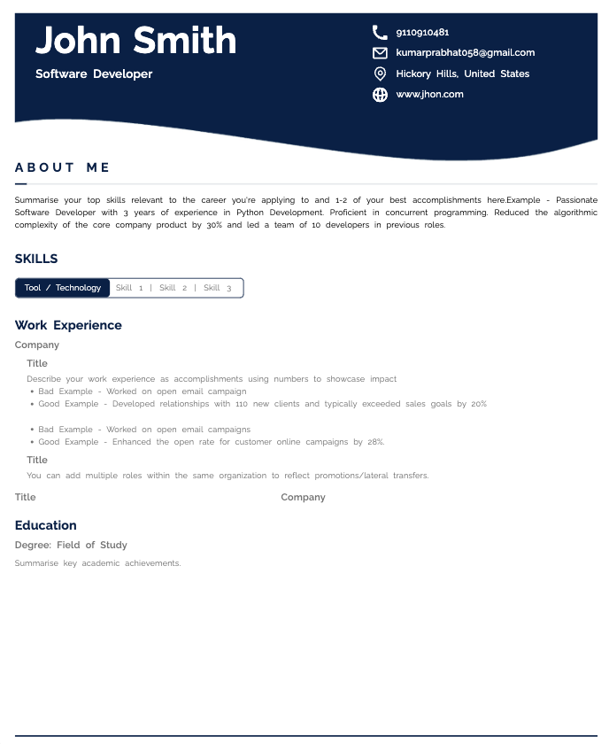 Apex resume template
